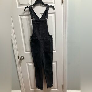Madewell Charcoal Black Straight Leg Overalls Sz M
